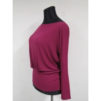 Bluzka Bonie z marszczeniem tuszującym brzuszek - bordowa